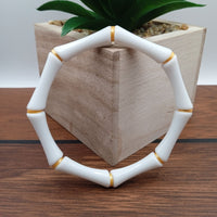 2-Tube octogonal bambou blanc 8MM
