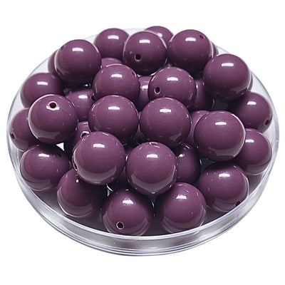 166 - Boules acryliques brillantes Violet d'évêque 16MM