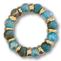 275 - Boules acryliques Glitter AB Turquoise 16MM