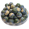 338 - Boules acryliques Swirl Creamy/Kaki/Denim 16MM