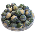 338 - Boules acryliques Swirl Creamy/Kaki/Denim 16MM