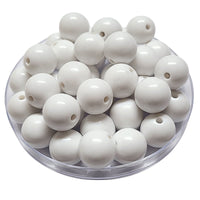 137 - Boules acryliques brillantes Blanc 16MM