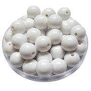 137 - Boules acryliques brillantes Blanc 16MM