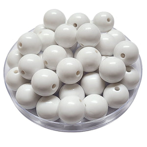137 - Boules acryliques brillantes Blanc 16MM