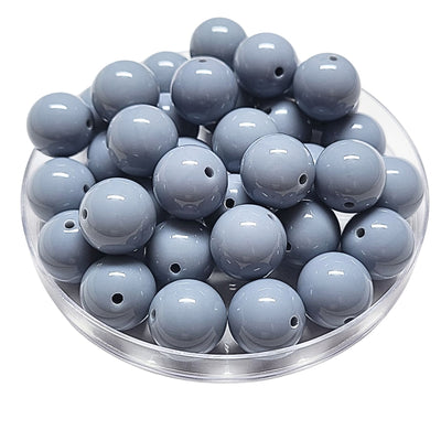 202 - Boules acryliques brillantes Gris ardoise 16MM