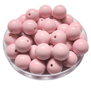 150 - Boules acryliques brillantes Rose vintage 16MM