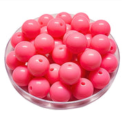 153 - Boules acryliques brillantes Rose bonbon 16MM