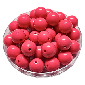 155 - Boules acryliques brillantes Fuchsia clair 16MM