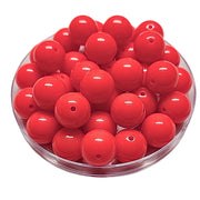 157 - Boules acryliques brillantes Néon corail 16MM