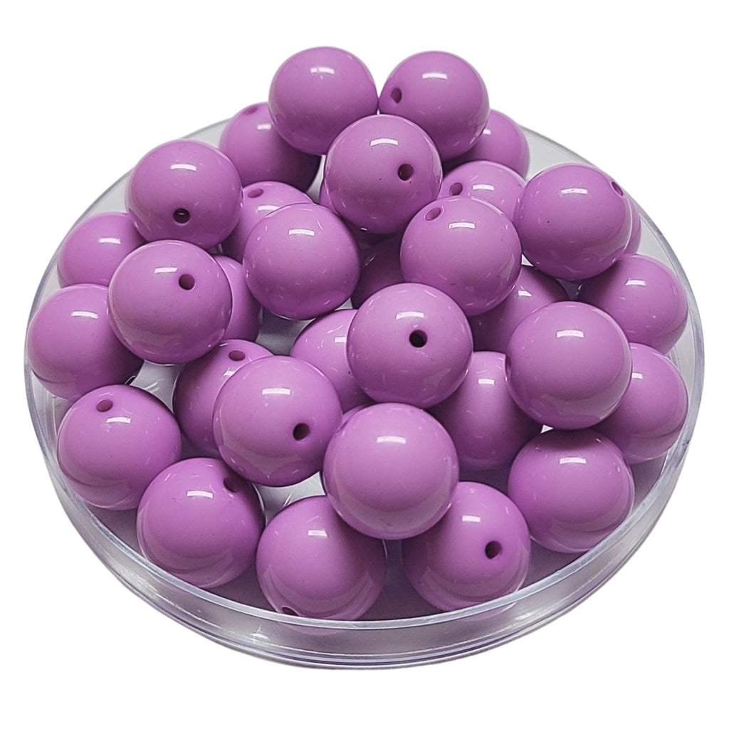 161 - Boules acryliques brillantes Parme 16MM