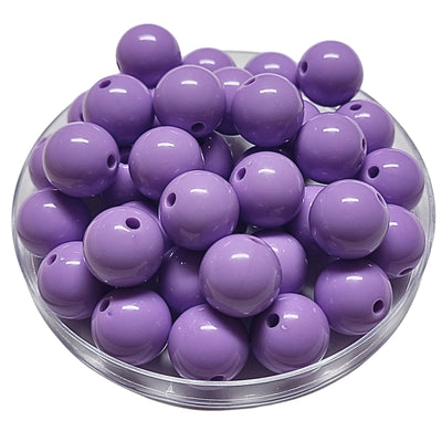163 - Boules acryliques brillantes Mauve 16MM