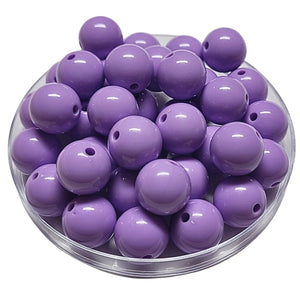 163 - Boules acryliques brillantes Mauve 16MM