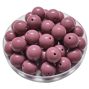 165 - Boules acryliques brillantes Rose ancien foncé 16MM