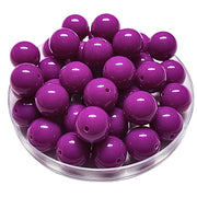 167 - Boules acryliques brillantes Orchidée foncé 16MM