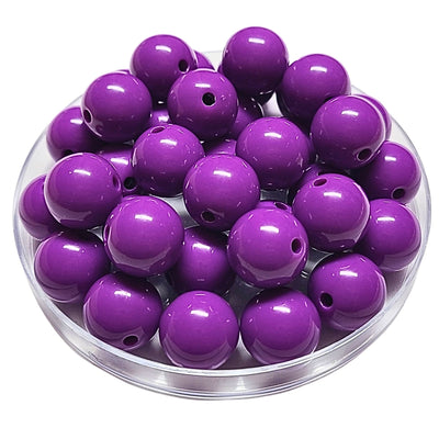 168 - Boules acryliques brillantes Violet 16MM