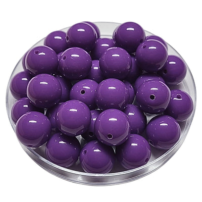 169 - Boules acryliques brillantes Violet foncé 16MM