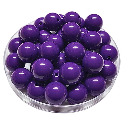 170 - Boules acryliques brillantes Indigo 16MM
