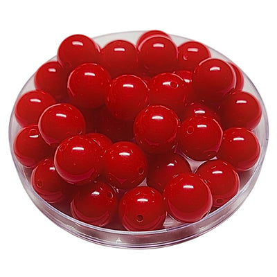 171 - Boules acryliques brillantes Rouge 16MM