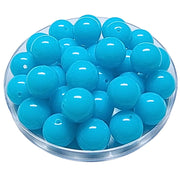 179 - Boules acryliques brillantes Cyan 16MM