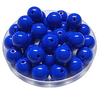 182 - Boules acryliques brillantes Bleu roi 16MM
