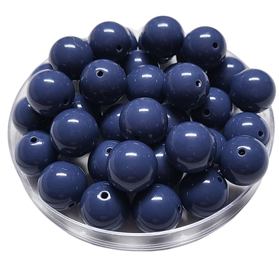 183 - Boules acryliques brillantes Bleu foncé 16MM