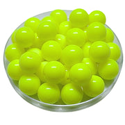 185 - Boules acryliques brillantes Néon citron 16MM