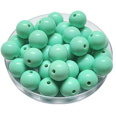 187 - Boules acryliques brillantes Vert opaline 16MM