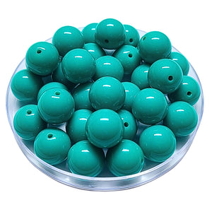 190 - Boules acryliques brillantes Malachite 16MM