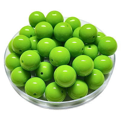 193 - Boules acryliques brillantes Vert printemps 16MM