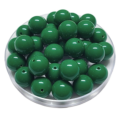 195 - Boules acryliques brillantes Vert émeraude 16MM
