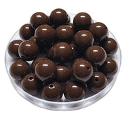 199 - Boules acryliques brillantes Chocolat 16MM