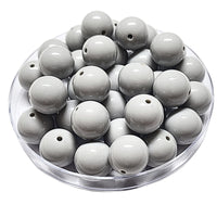 200 - Boules acryliques brillantes Gris clair 16MM