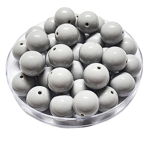200 - Boules acryliques brillantes Gris clair 16MM