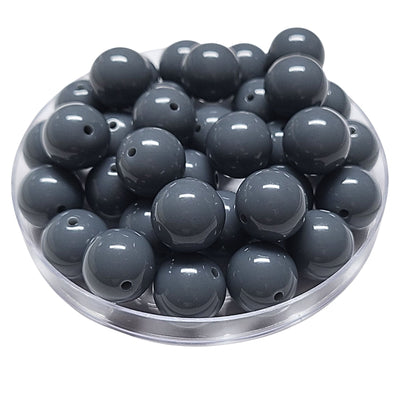 203 - Boules acryliques brillantes Gris foncé 16MM