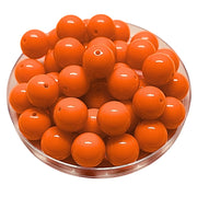 145 - Boules acryliques brillantes Néon orange 16MM