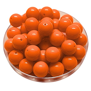 145 - Boules acryliques brillantes Néon orange 16MM