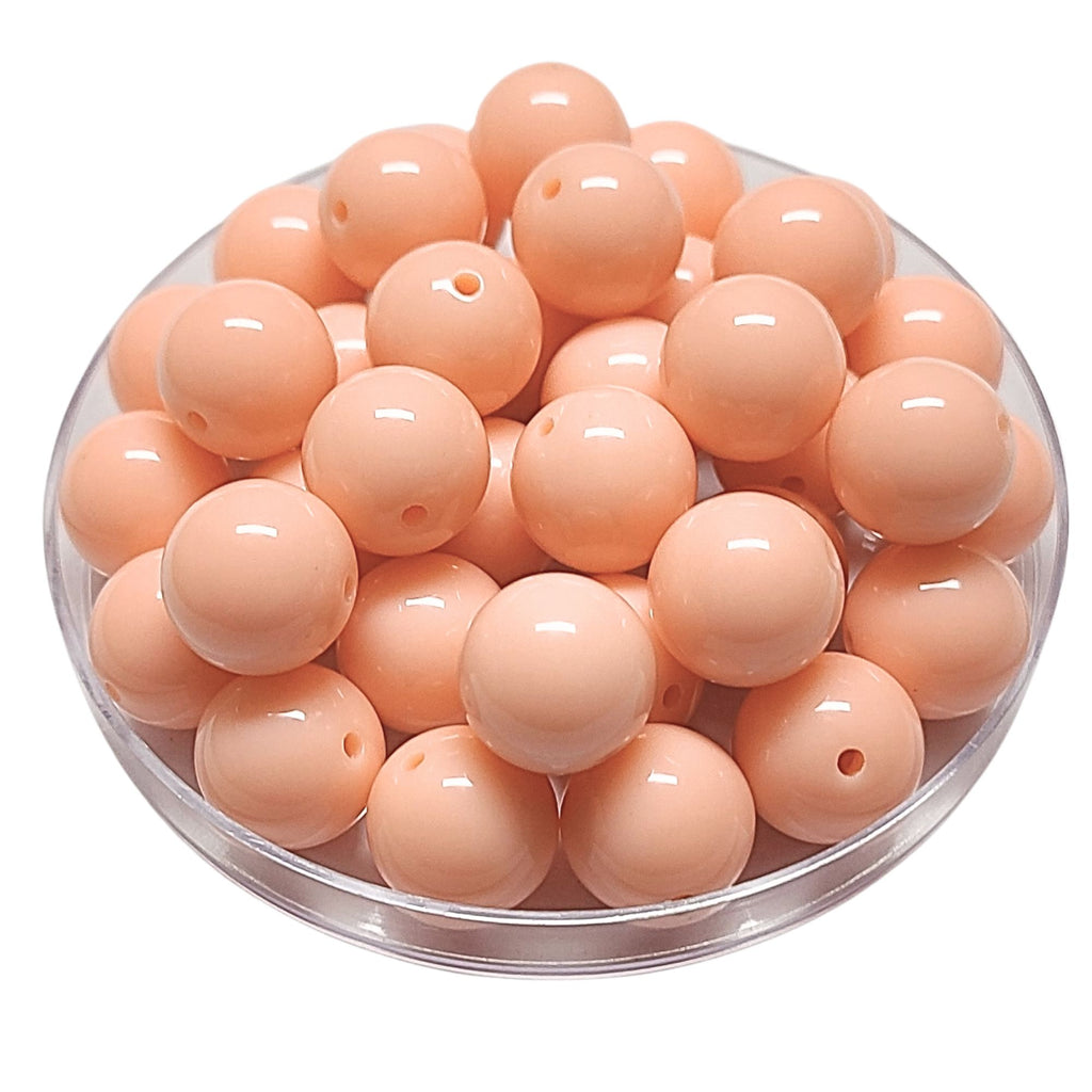 148 - Boules acryliques brillantes Rose thé 16MM