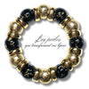 319 - Boules acryliques Effet Murano - Noir 16MM