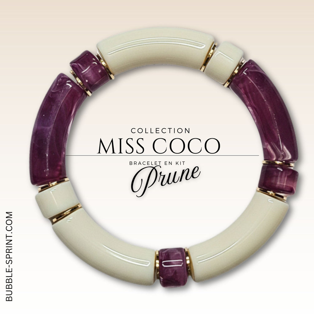 KIT bracelet collection MISS COCO - Prune