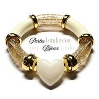 4- Tubes incurvés à paillettes, Champagne 12MM