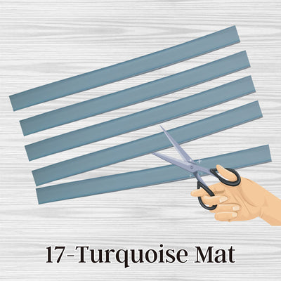 17- Turquoise mat, sangle plate en silicone