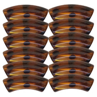 416 - Tubes incurvés DESIGN - Motif Pois Caramel marbré 12MM