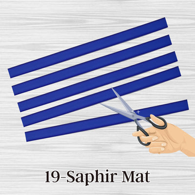19- Saphir mat, sangle plate en silicone