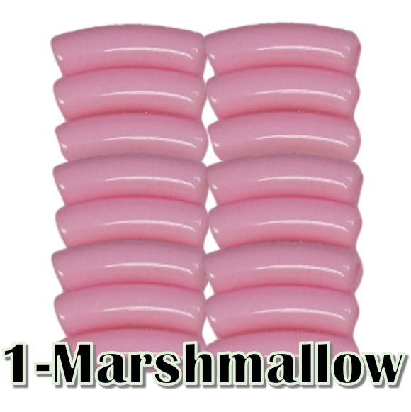 1-Tube incurvé rose marshmallow 5MM