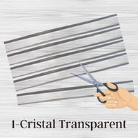 1- Cristal transparent, sangle plate en silicone