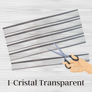 1- Cristal transparent, sangle plate en silicone
