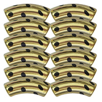 398 - Tubes incurvés DESIGN - Motif Pois Gold 12MM