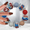 1 - Boules acryliques peintes à la main, lot mixte