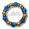 317 - Boules acryliques Effet Murano - Bleu 16MM