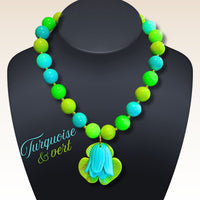 192 - Boules acryliques brillantes Néon vert pomme 16MM